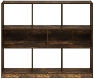 Furinno DALY Book Shelf, 8-Cube Bookshelf, Horizontal Cube Storage Organizer Bookcase, 10.9 x 47.2 x 39.4, for Living Ro