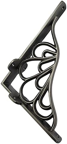 Adonai Hardware Alvah Brass Decorative Shelf Bracket (Supplied as 2 Pieces per Pack) - Antique Brushed Nickel