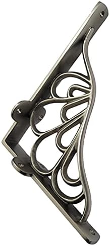 Adonai Hardware Alvah Brass Decorative Shelf Bracket (Supplied as 2 Pieces per Pack) - Satin Nickel
