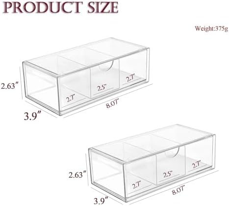Hair Accessories Organizer for Girls, Clear Acrylic Hair Tie Organizer, or Headband, bows，Cute Small Stackable Storage D