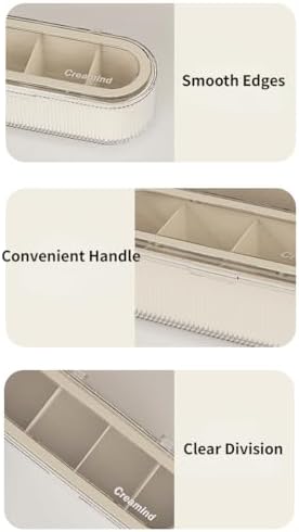 Clear Acrylic Makeup Brush Holder Organizer With Lid - Cosmetic Storage Case Display for Vanity and Sponges