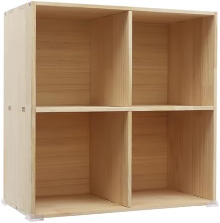 Cube Storage Bookshelf Wooden Storage Open Bookshelf, Multipurpose Display Storage Cabinet Vertical/Horizontal Organizer