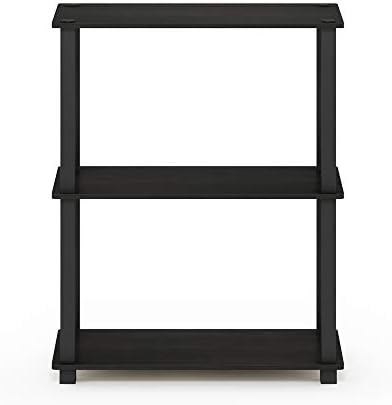Furinno TURN-S-TUBE Storage Shelves, 3-Tier Book Shelf, Corner Shelf, Toolless Open Shelves, for Organization and Storag