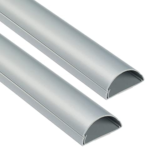 D-Line Half Round Cord Hider, Patented Cable Cover, Hide TV Wall Mount Wires, Raceway for Cords, Decorative Wire Covers,