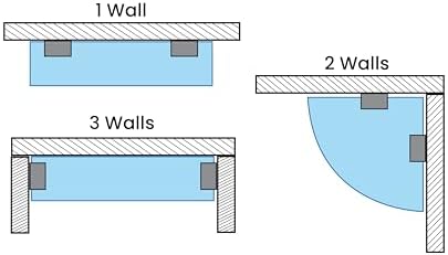 Dulles Glass Floating Shelf Brackets, Rounded Clamps Heavy Duty, Chrome, for Glass, Wood, Acrylic Wall Mounted Shelf Sup