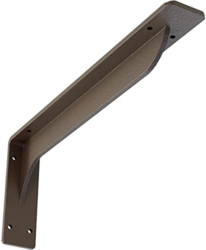 Ekena Millwork BKTM02X16X06EBHBR Steel Bracket Embrey, 2"W x 16"D x 6 1/2"H, Hammered Brown