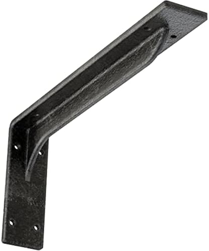 Ekena Millwork BKTM02X14X05EBASV Steel Bracket Embrey, 2" W x 14" D x 5 1/4" H, Antiqued Silver