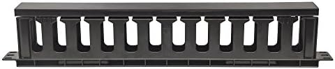 Intellinet 19 in. 1U Cable Management Panel with Cover, Black