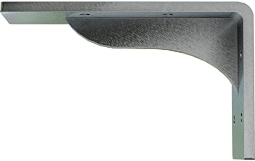 Ekena Millwork BKTM02X06X03EBCRS Steel Bracket Embrey, 2" W x 6" D x 3 3/4" H, Unfinished