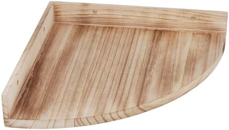 5 PCS Corner Wall Shelf Floating, 15.6 x 11.2 x 2 inch Wooden Wall Mount Corner Storage Display Floating Shelves for Liv