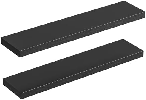 HOOBRO Floating Shelves for Wall, Wall Mounted Shelf Set of 2, 39.4" Hanging Shelf with Invisible Brackets, for Wall Dec