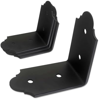 4Packs 90 Degree Angle Bracket Large L Brackets , 6" Heavy Duty Connector Brace, Building Products Decorative Knee Brace