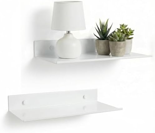 Z metnal Small Wall Shelves, Mini Display Metal Lack Floating Shelf for Collectables Figure, Aluminum, Wall Mounted, Sle