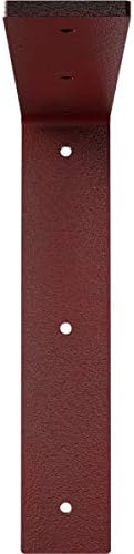 Ekena Millwork BKTM02X10X10HAHRE 2 inch W x 10 inch D x 10 inch H Hamilton Steel Bracket, Hammered Bright Red