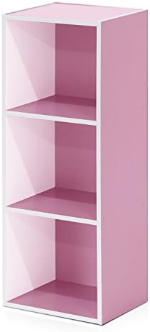 Furinno LUDER Book Shelf, 3-Cube Bookshelf, Bookcase with Open Shelves, 9.3 x 12 x 31.5, Easy Assembly, for Living Room,