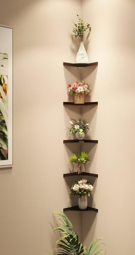 6 Inch Small Corner Shelf - Heavy Duty 3.0mm Aluminum Alloy Wall Mounted Floating Shelf for Bathroom, Kitchen, Living Ro