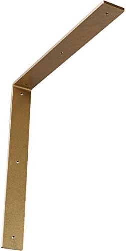 2"W x 16"D x 16"H Hamilton Steel Bracket, Hammered Gold