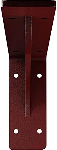 Ekena Millwork BKTM02X12X05EBHRE Steel Bracket Embrey, 2"W x 12"D x 5 1/4"H, Hammered Bright Red