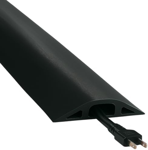 Electriduct D-2 Rubber Duct Cord Cover - Pack of 2X 36 Inch (3 Feet) Pieces = 6 Feet Black Floor Cable Protector