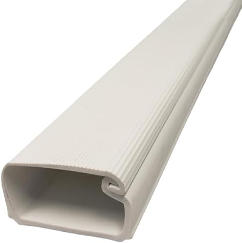 Electriduct 3/4" Locking Channel Raceway Cord Concealer and Wire Hider Cable Manager - 46 Inch - White