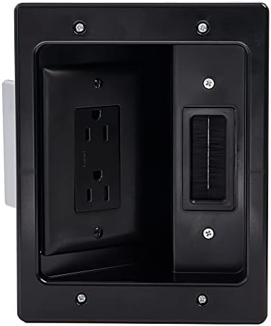 Legrand - On-Q in-Wall TV Cable Management Kit, Recessed Power & Low Voltage Bridge for TVs, UL Listed DIY Wire Hider So