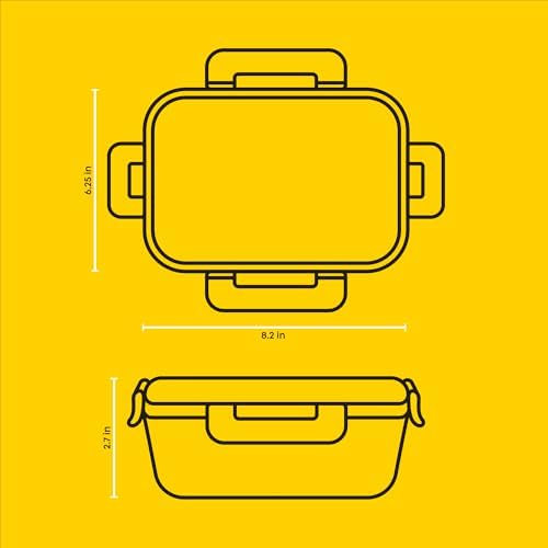 JoyJolt Glass Food Storage Containers with Lids. 5 Pack Glass Meal Prep Containers Reusable 35oz Single Compartment Airtight Container Set. Lunch Containers for Adults and Kitchen Storage Containers