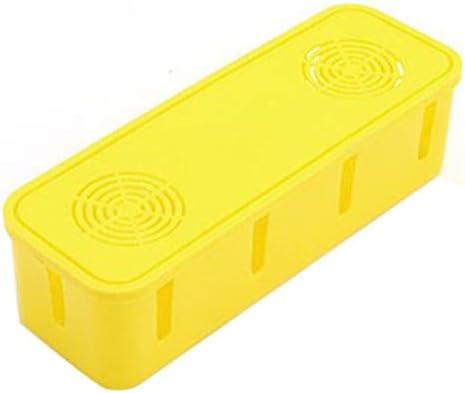Cable Box Organizer for Protector and USB Hub, Yellow ABS Plastic