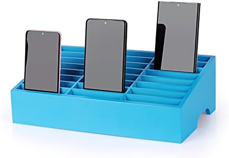 24-Grid Wooden Cell Phone Holder Desktop Organizer