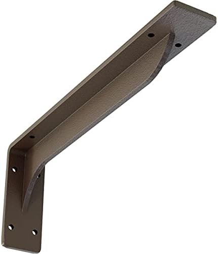 Ekena Millwork BKTM02X14X05EBHBR Steel Bracket Embrey, 2"W x 14"D x 5 1/4"H, Hammered Brown