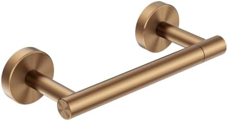 FORIOUS Toilet Paper Holder Wall Mount, Stainless Steel Rustproof Double Post Pivoting Tissue Roll Holder for Bathroom, 
