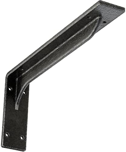 Ekena Millwork BKTM02X14X05EBAPW Steel Bracket Embrey, 2" W x 14" D x 5 1/4" H, Antiqued Pewter