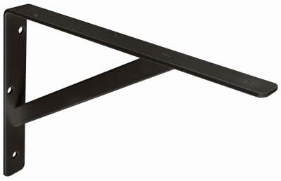 Knape & Vogt 208 BLK 500 Heavy-Duty Bracket, 3/4-In. Steel Support Strut, 20-in. - Quantity 10