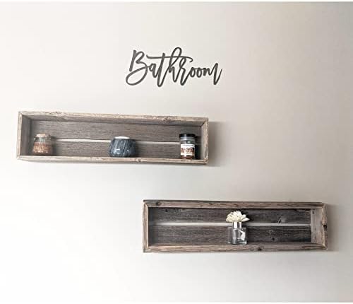 Rockin' Wood Reclaimed Wood Shadow Box Decorative Floating Shelf with Wood Backing for Home, Office, Bedroom, and More, 