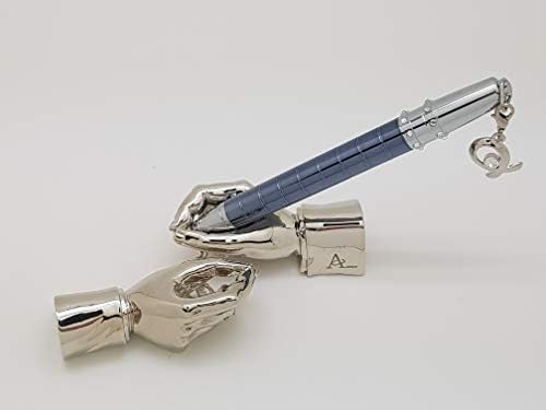 ACELY Executive solid heavy hand shape pen holder metal art craft paperweight for desktop organizer pen stand decoration (Silver)
