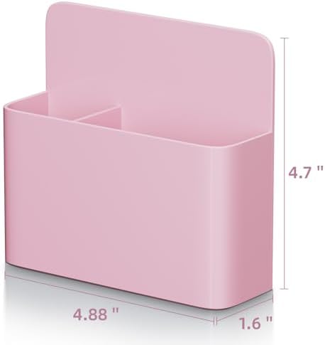 Mabrasse 2p Magnetic Dry Erase Marker Holder,Pen and Eraser Holder for Whiteboard, Magnet Pencil Cup Utility Storage Organizer for Office, Refrigerator, Locker and Metal Cabinets（Pink）