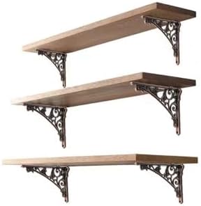 Decorative Shelf Bracket 12 inch Antique Copper Brackets for Shelving Solid Heavy Duty Vintage DIY Projects Hardware Inc