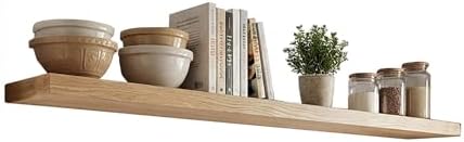 joelsantiques 72 inch Wooden Floating Shelves for Wall - 72x6x2 in, High End Solid Natural Wood, Heavy Duty Bracket, Wal