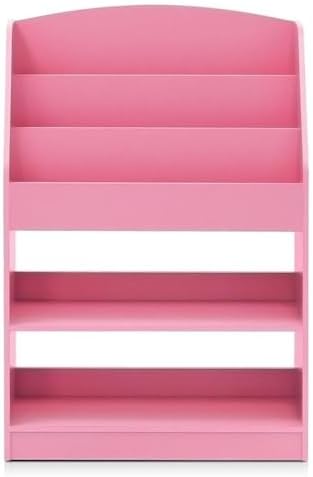 Furinno LOVA Book Shelf, 5-Tier Magazine Bookshelf, Bookcase with Open Shelves Storage, 9.4 x 24.6 x 37, for Living Room