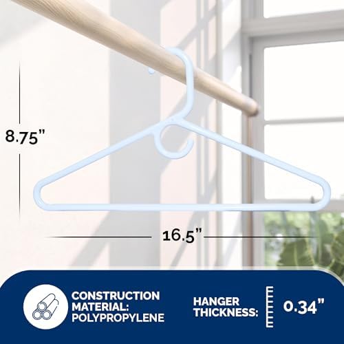 Closetselect Ultra Heavy Duty Hangers 28 Pack - Thick White Clothes Hangers