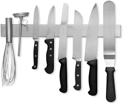 Modern Innovations 16 Inch Stainless Steel Magnetic Knife Bar with Multi-Purpose Functionality as a Knife Holder, Knife 
