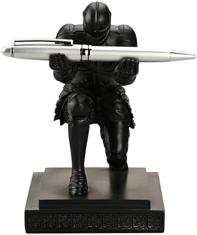 Knight Pen Holder Desk Organizers and Accessories as Gift Black