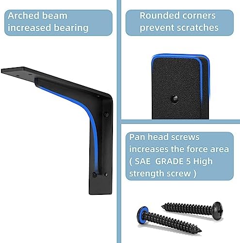6"x 4"Shelf Brackets,L Shelf Bracketsn, Vertical Angle, Premium Alloy Metal Heavy Duty Shelf Bracket, high Strength Moun