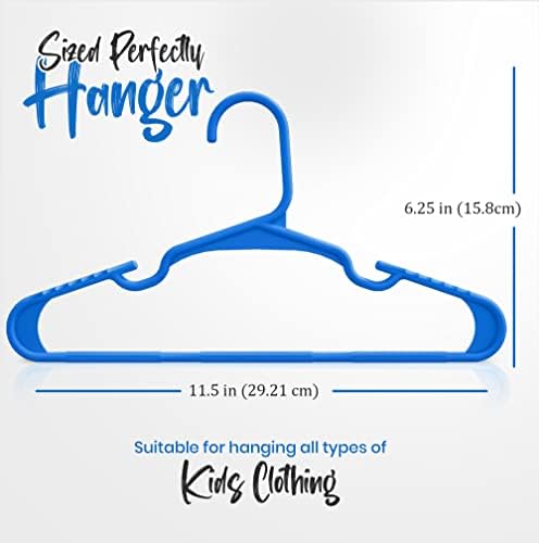 Utopia Home Kids Hangers 60 Pack – 11.5 Inch Baby Closet Hangers Blue