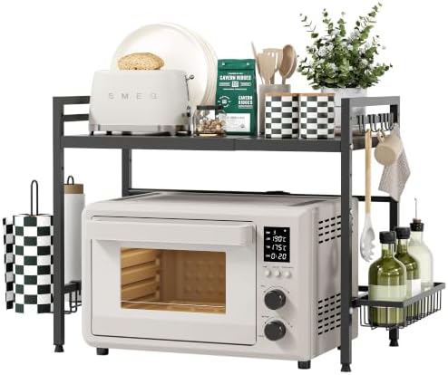NETEL 2 Tier Expandable Microwave Stand countertop,Microwave Oven Rack