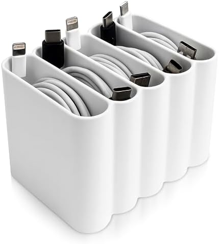 Cable Management Organizer Cord Management, Multiple Slots for Home, Office, Desk, Workshop, Durable Plastic Connectable