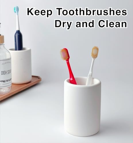 Nature Diatomite Toothbrush Holders for Bathrooms,Drying Stone Electric Toothbrush Holder, Toothpaste Holder, Water-Abso