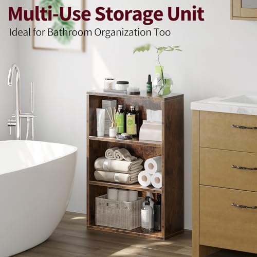 Book Shelf,3-Tier Bookshelf Storage Shelves, 35 Inch Bookcase