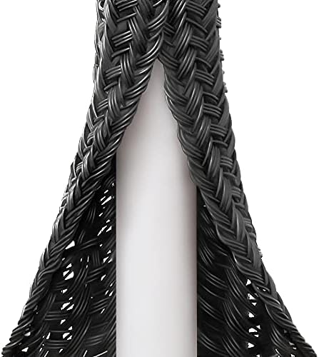 ZhiYo Cable Sleeve, 20ft, 1/4 inch, Black