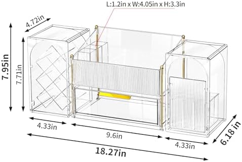 INVSSENE Stackable Makeup Organizer Countertop, Storage Perfume Skincare Cosmetic Lipstick Face Mask Makeup Brush Palett