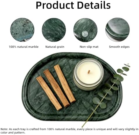 Natural Marble Jewelry Tray, Marble Ring Dish for Bathroom